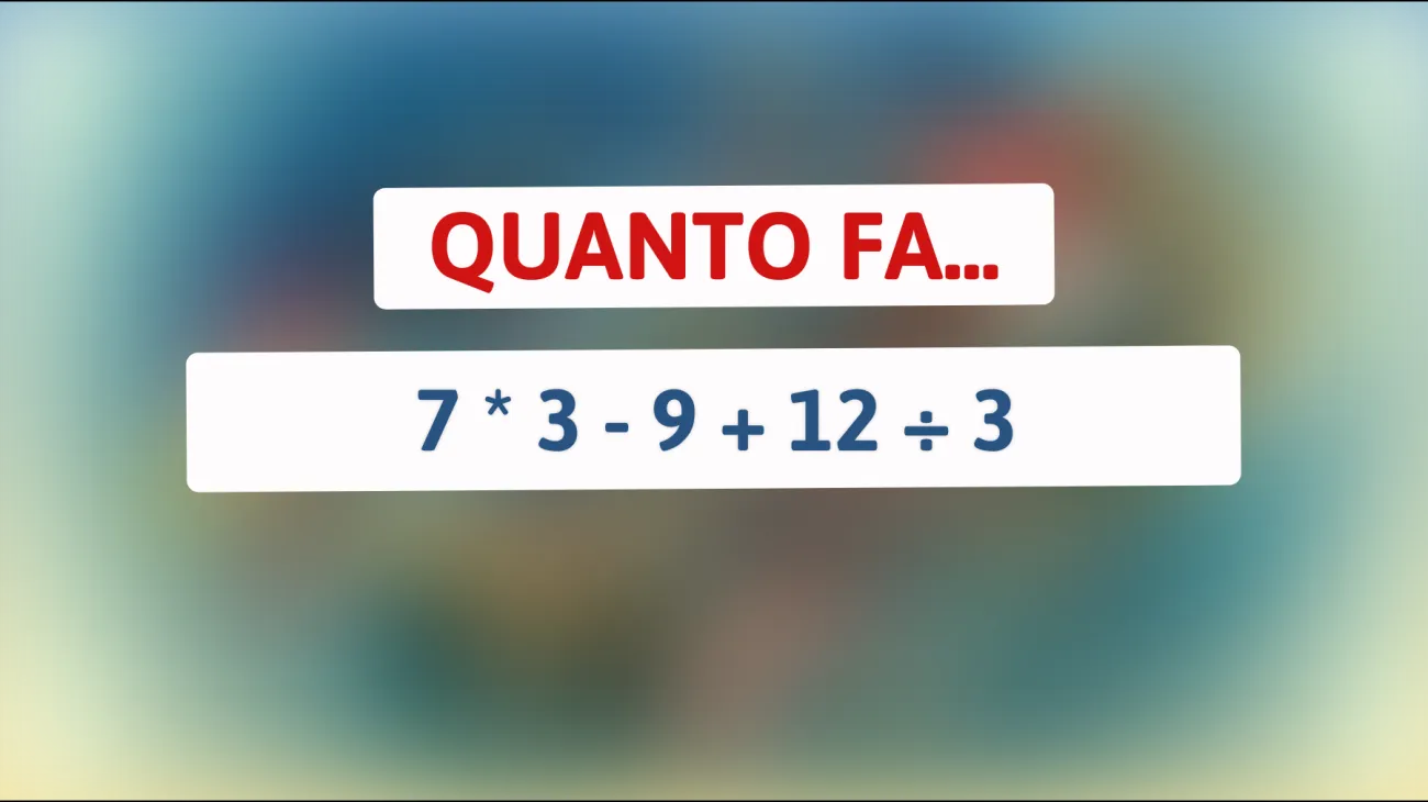 \"Svela il mistero matematico: Puoi risolvere questo enigma solo se sei un vero genio?\""