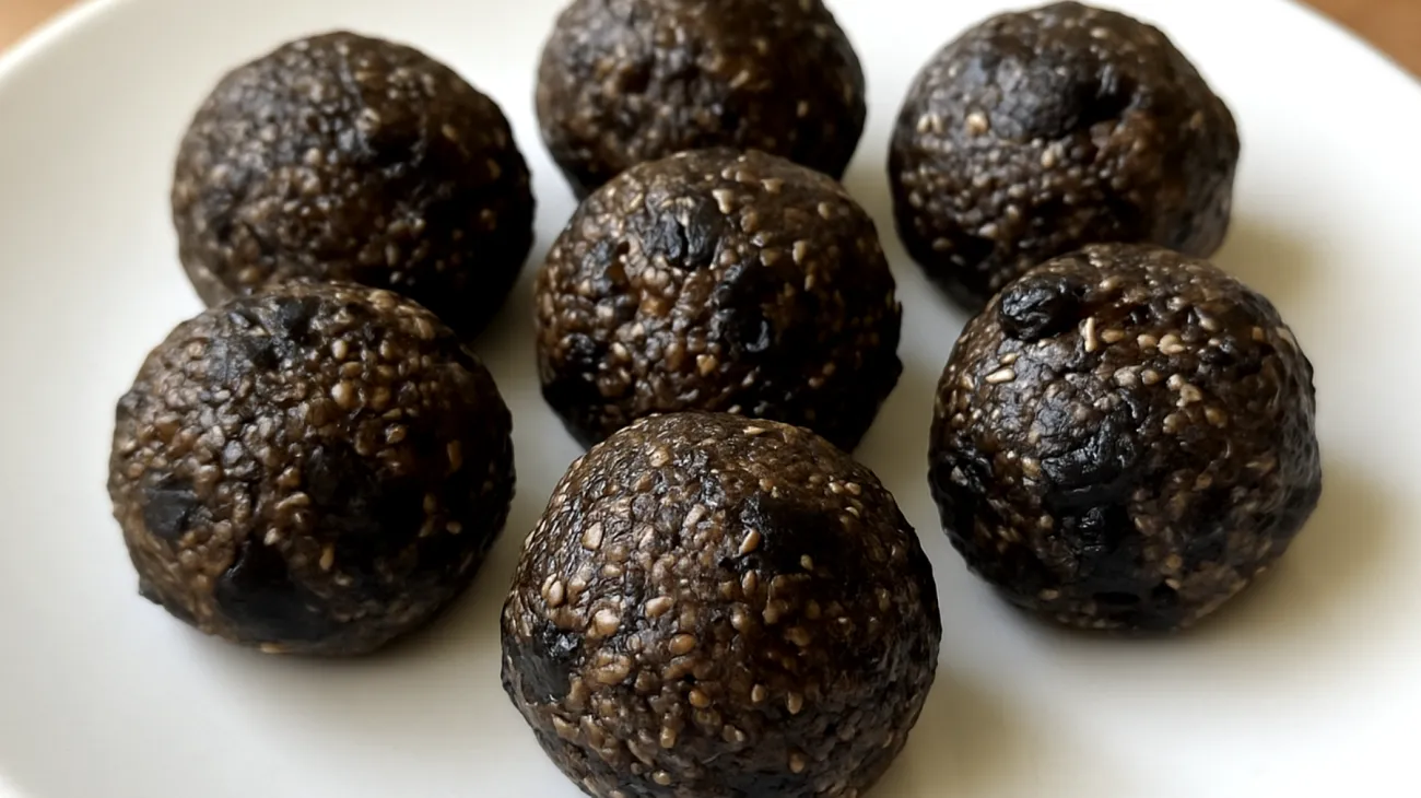 Energy balls ai semi di chia e prugne secche"