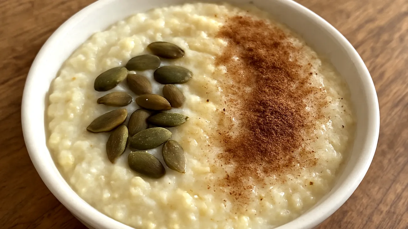 Porridge di miglio con semi di zucca e cannella"