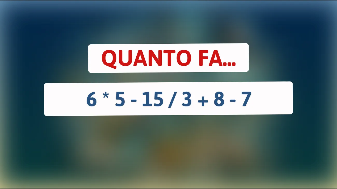 Risolvi questo semplice problema matematico solo se sei un genio! Sei abbastanza intelligente per trovare la risposta?"