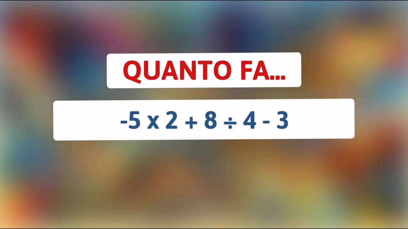 Rispondi correttamente a questo rompicapo matematico: solo i veri geni riescono a risolverlo! Riuscirai a farlo senza l'aiuto della calcolatrice?"