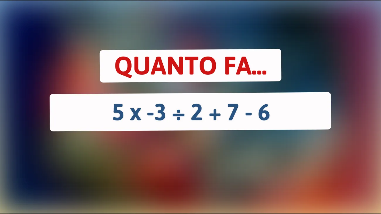 Riuscirai a risolvere questo enigma matematico che solo i veri geni riescono a decifrare? Scopri se sei tra le menti superiori!"