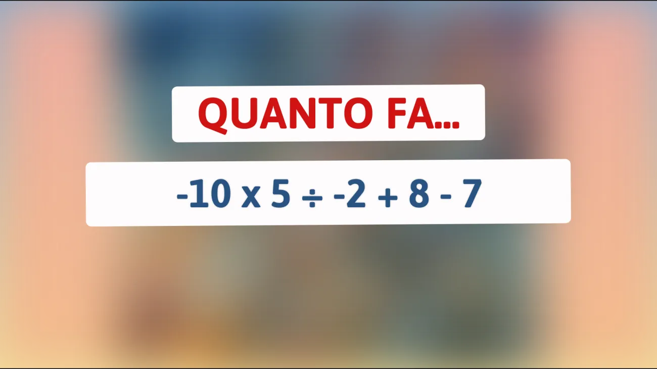 Solo le menti più brillanti possono risolvere questa enigma matematico! Sei uno di loro? Scoprilo ora!"