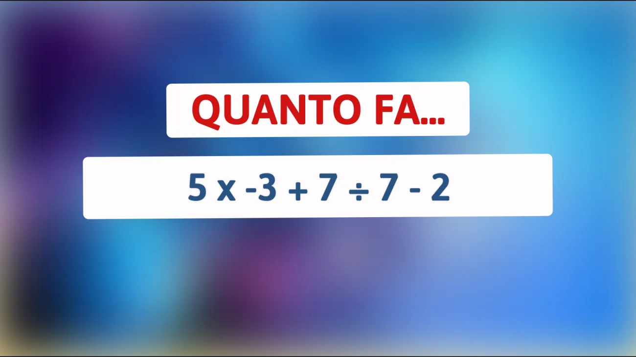 Riesci a risolvere questo semplice calcolo? Solo il 10% delle persone dà la risposta giusta!"